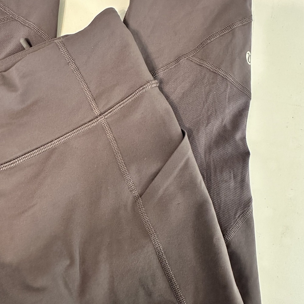 Lululemon Pace Rival Cropped Leggings Sz 6 Vintage Grape Pockets Pants Yoga Run - Picture 9 of 15